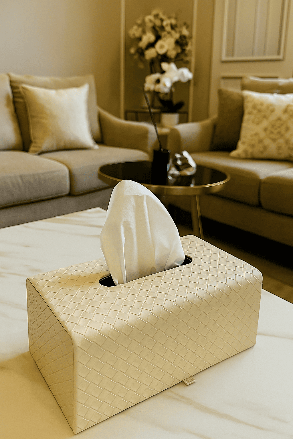 WeaveCraft Tissue Box White