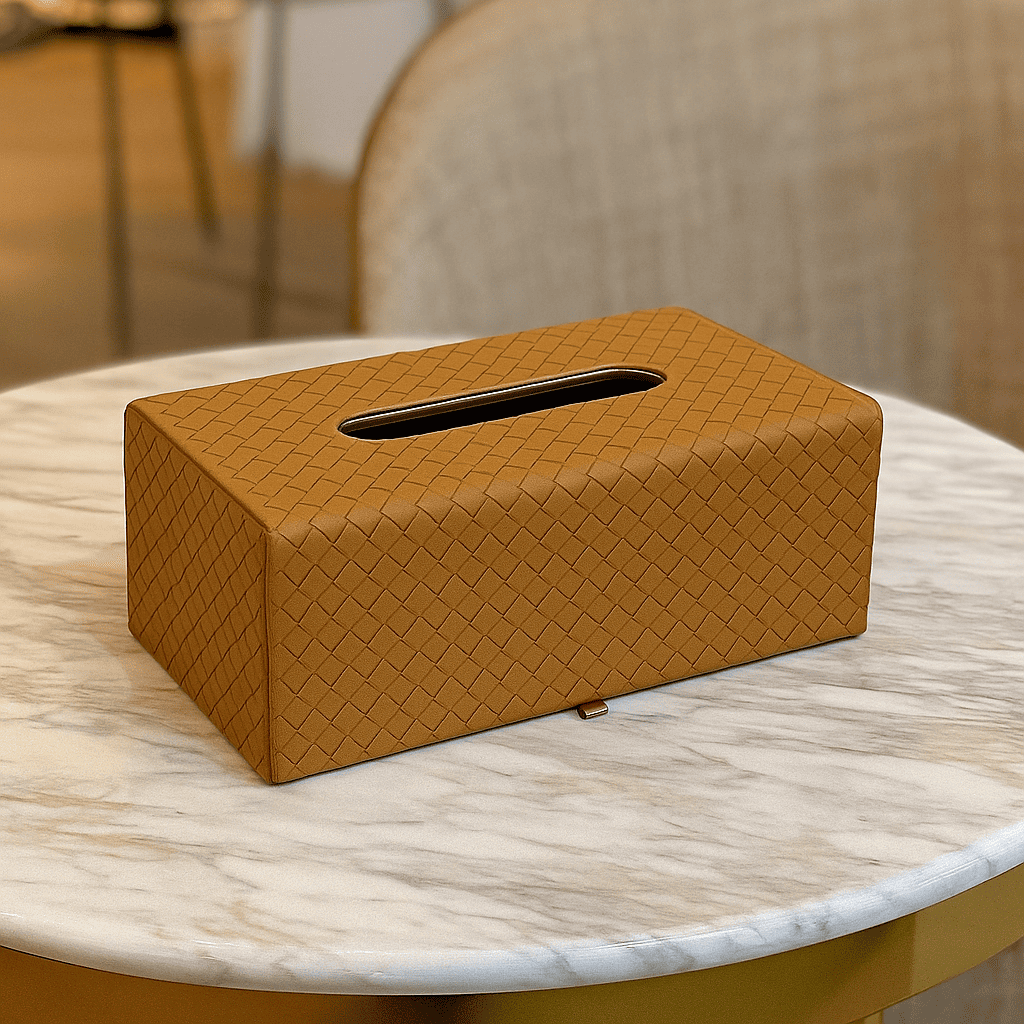 WeaveCraft Tissue Box Camel Brown