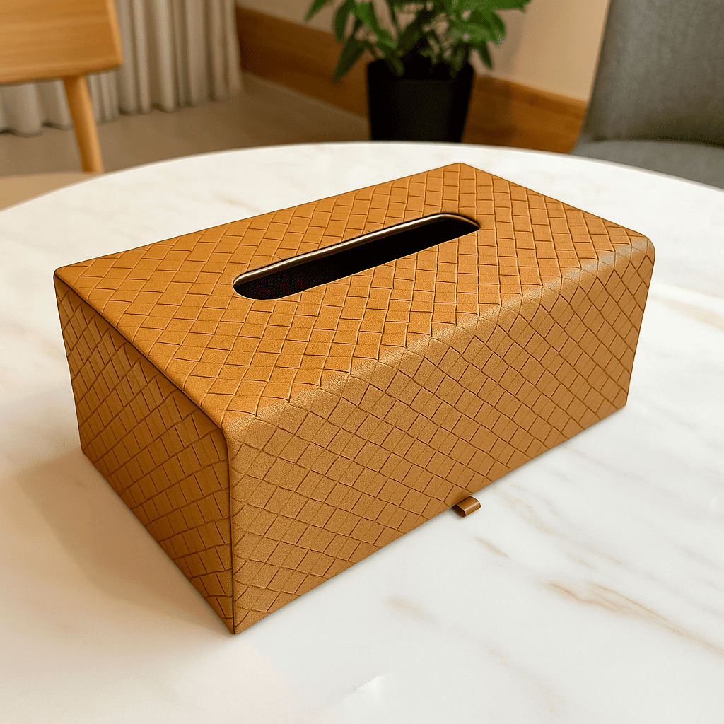 WeaveCraft Tissue Box Camel Brown