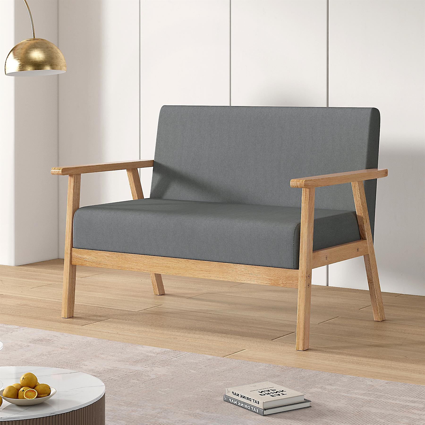 2 Seater Sofa with Wooden Frame