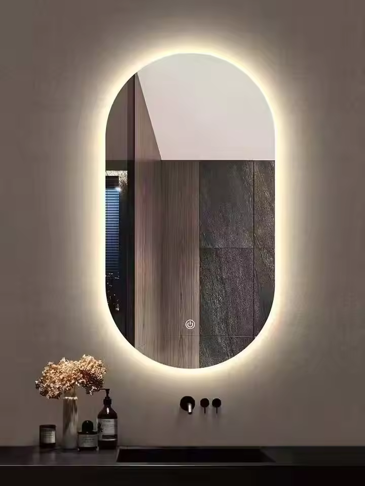 Oval Wall Mirror Frameless (LED)