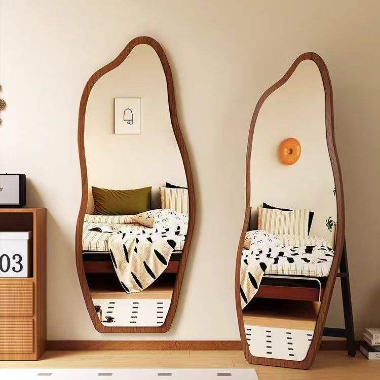 Aurora Brown Irregular Mirror with PVC Frame