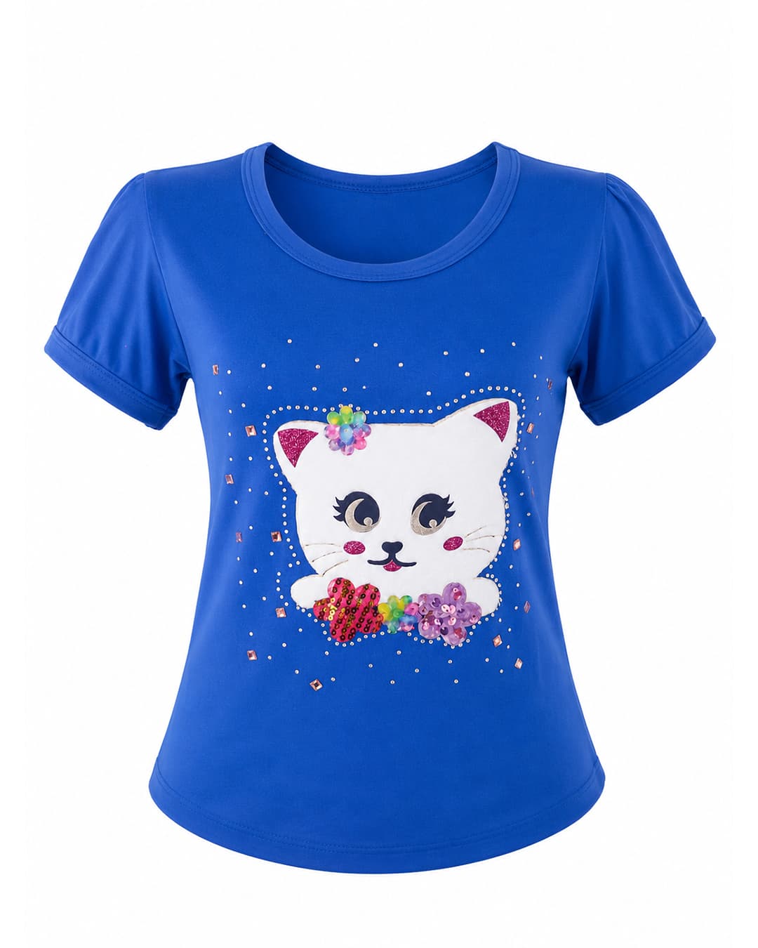 Blusa de Gatita con Detalles de Lentejuelas