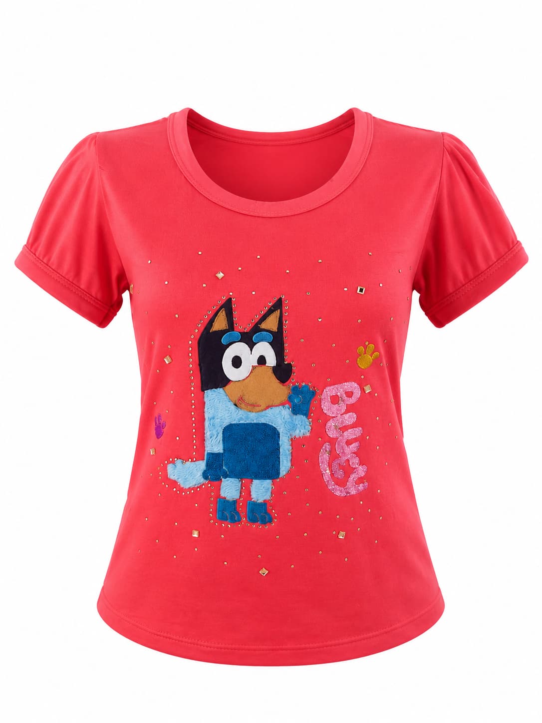 Blusa de Bluey con Detalles de Pedrería