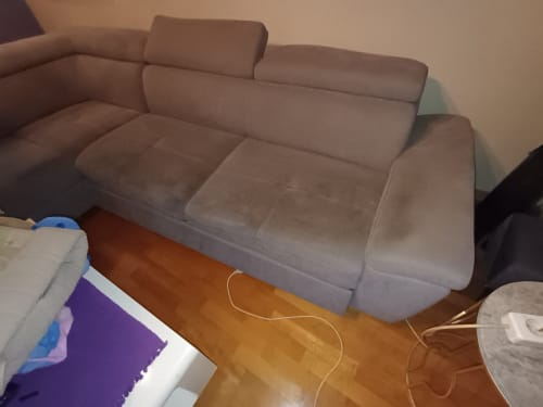 Ugaona garnitura u obliku L Siva Stof