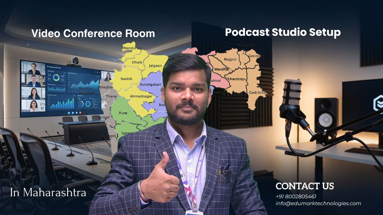 Best Video Conference Room Setup & Podcast Studio Setup in Maharashtra – Palghar, Thane, Raigad, Ratnagiri & Sindhudurg