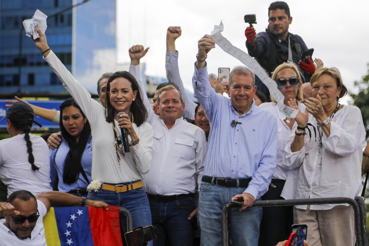 María Corina Machado resalta el liderazgo de Edmundo González en el proceso electoral venezolano