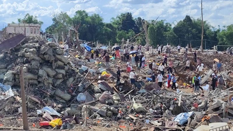 Explosives storage blast kills over 45 in northern Myanmar village near China border