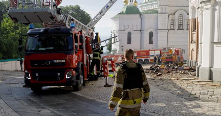 Russian Overnight Missile and Drone Barrage Kills 11 in Ukraine and Damages Historic Kyiv-Pechersk Lavra Site