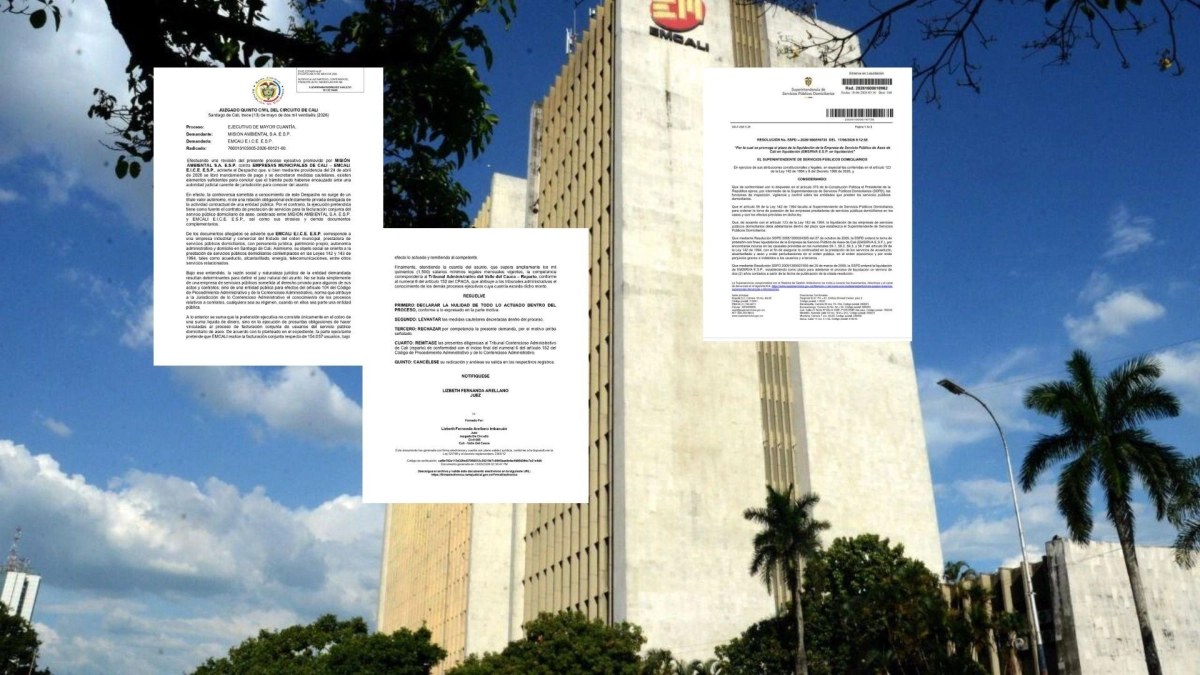 Se extiende la liquidación de Emsirva hasta diciembre de 2026 y continúa el litigio sobre el sistema de aseo en Cali