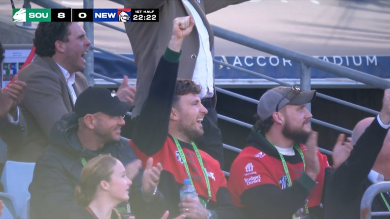 Tevita Tatola scores first try in NRL debut at Stadium Australia