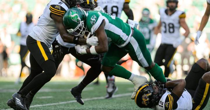 Saskatchewan Roughriders dominate with second-half surge against Hamilton Tiger-Cats