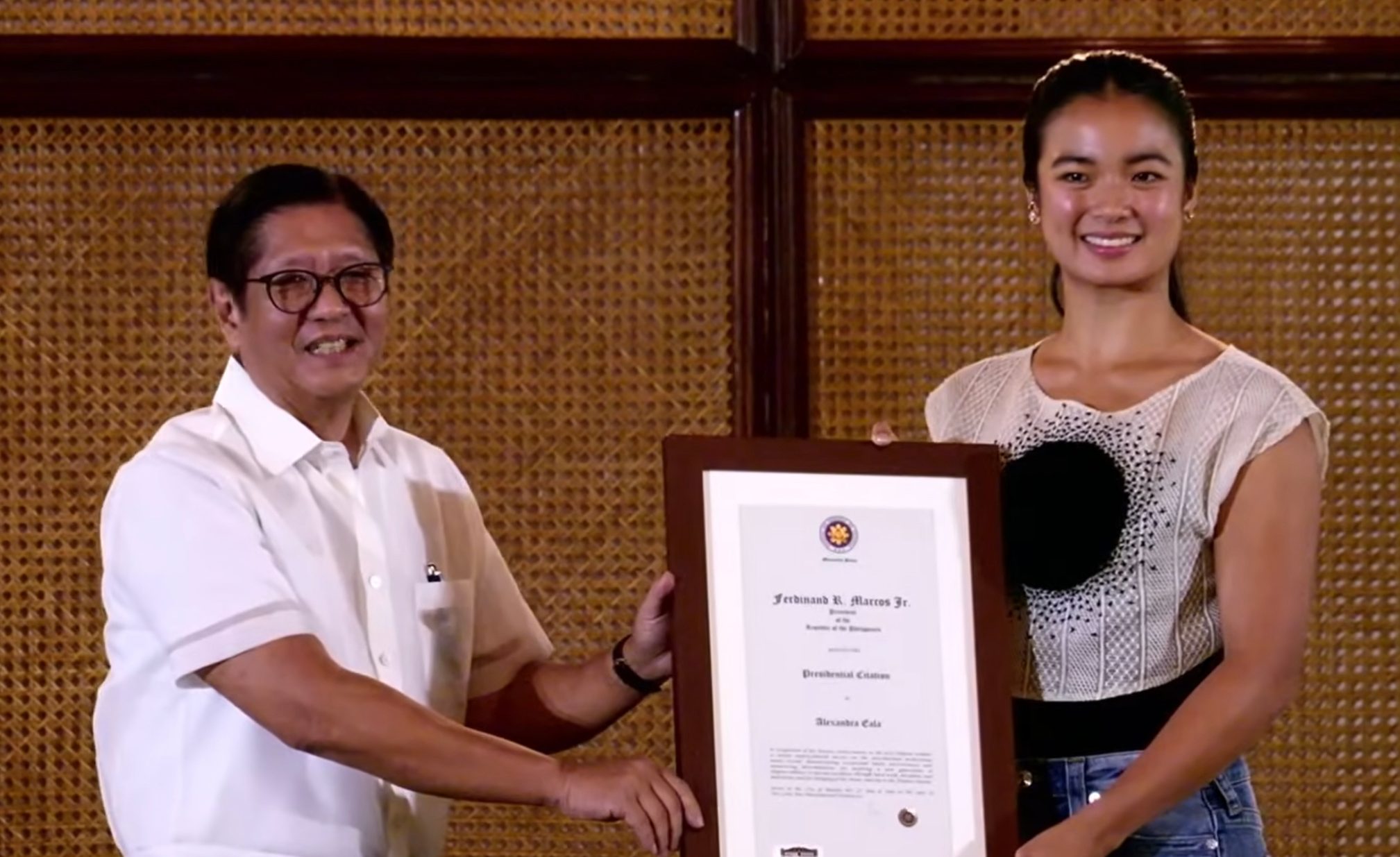President Marcos Praises Alex Eala's Excellence as Filipino Tennis Star
