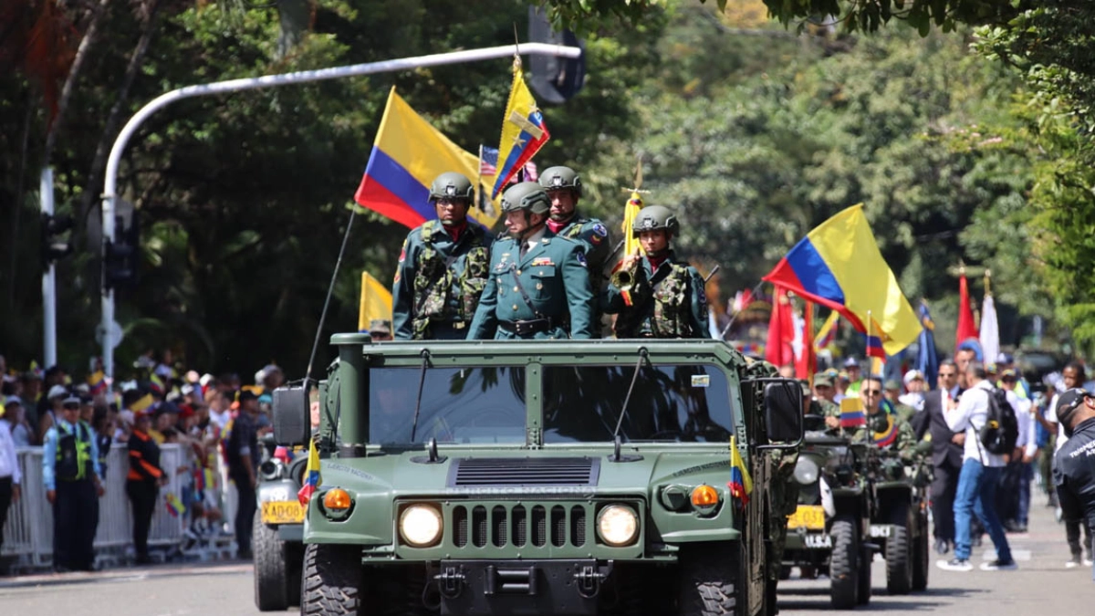 Desfile militar del 20 de julio en Medellín con recorrido de 4,1 kilómetros y medidas de seguridad