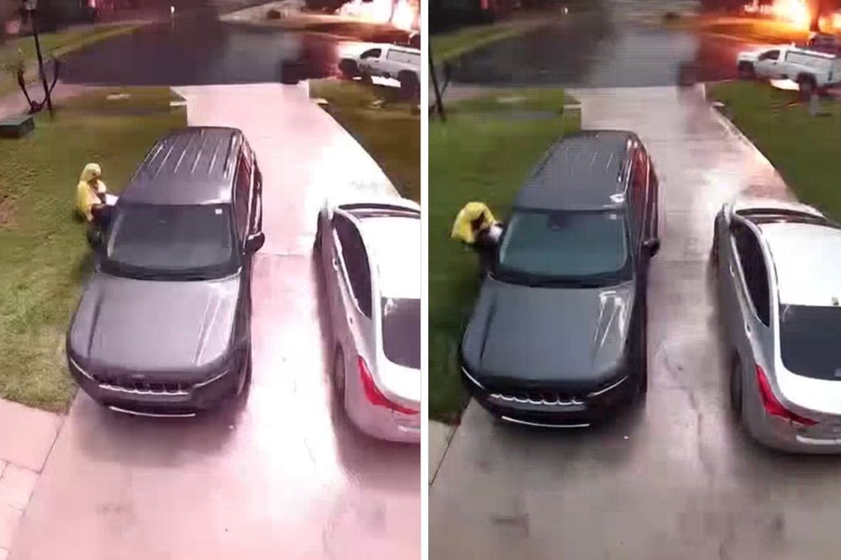 Florida woman escapes injury from lightning strike