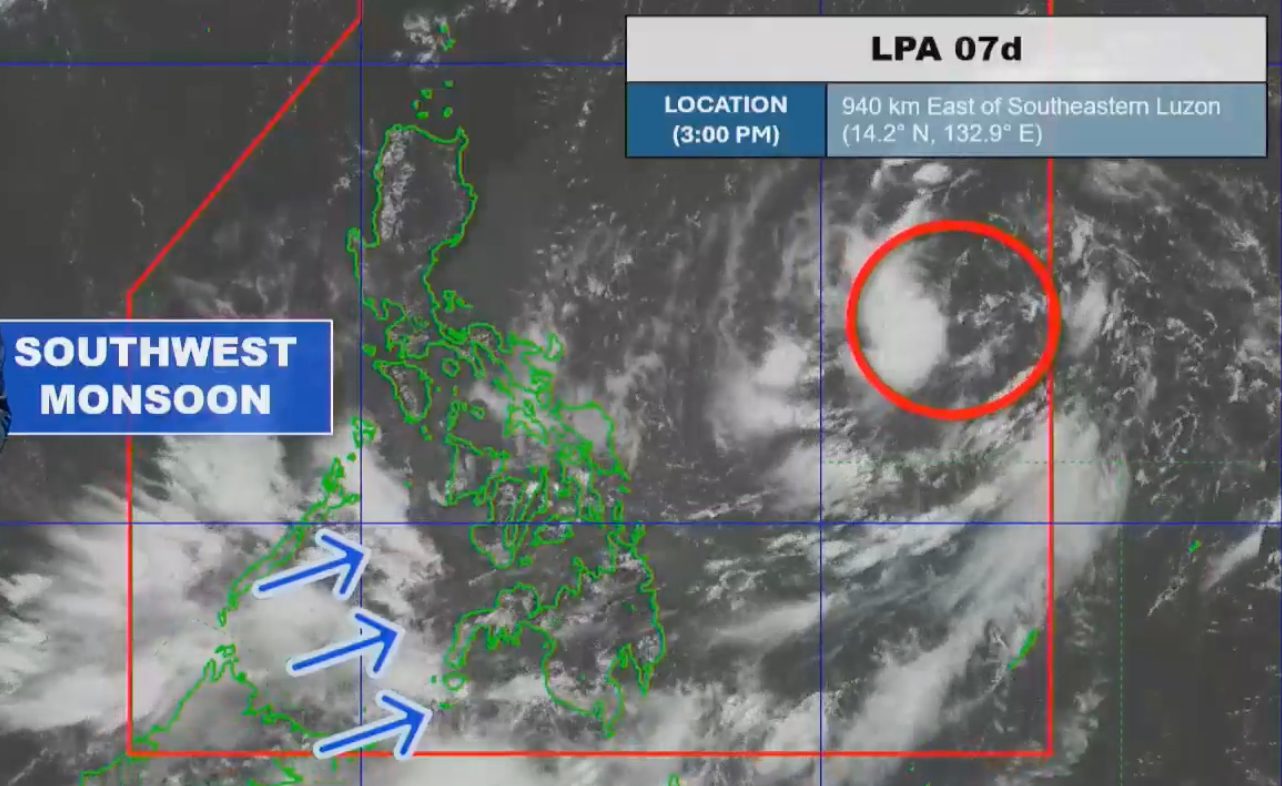 Potential tropical cyclone Kiyapo and southwest monsoon bring significant rainfall to Philippines