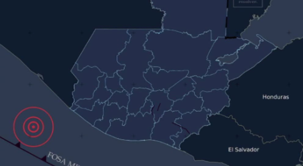 Insivumeh reporta cuatro temblores en el Pacífico este 22 de julio