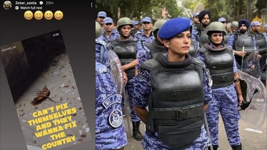 RAF officer Sonia Sehrawat faces criticism over alleged Instagram post amid Cockroach Janta Party protest