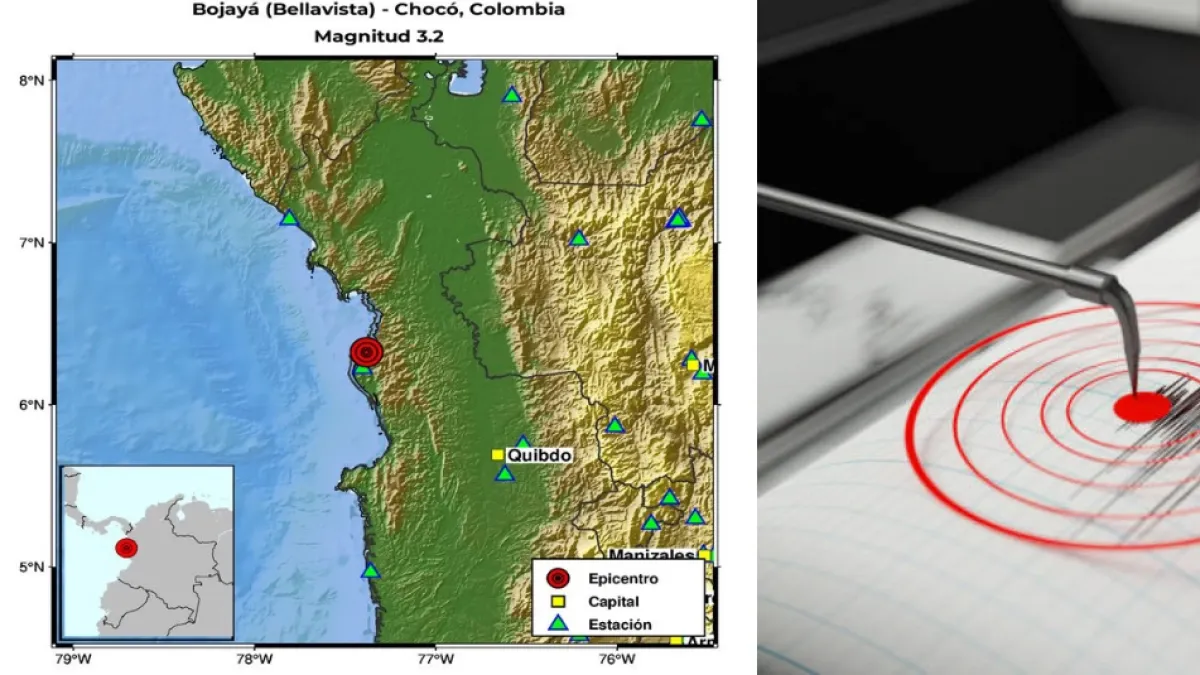 Sismo de magnitud 3.2 en Chocó: Informe del Servicio Geológico Colombiano y recomendaciones de seguridad