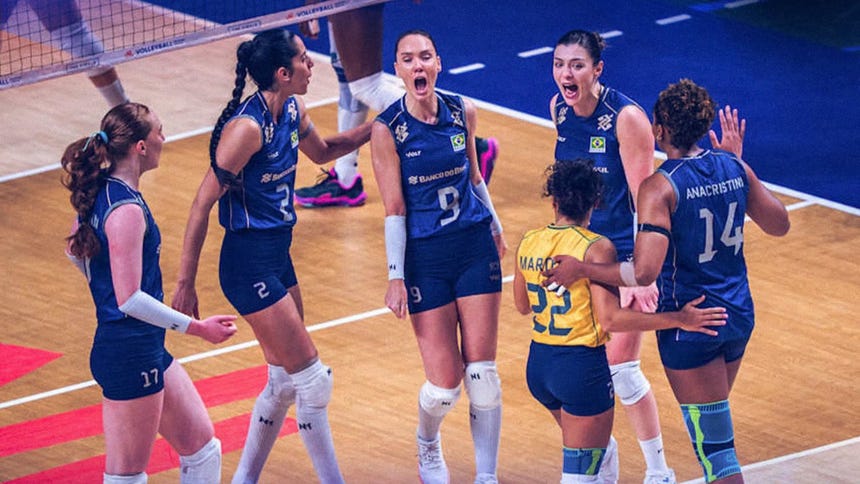 Brasil derrota a Italia en punto por punto en la Liga de Naciones de Vóley 2026