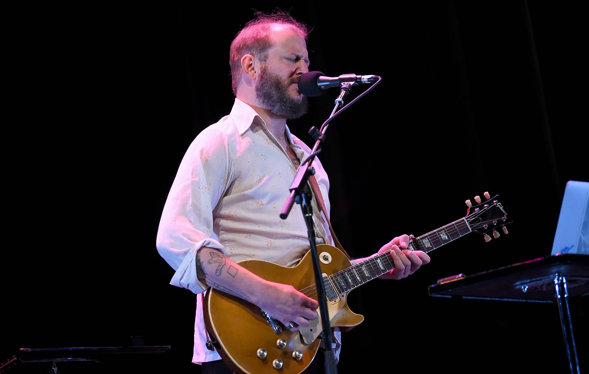 Justin Vernon performs Bob Dylan covers and his own material at Eaux Claires Festival