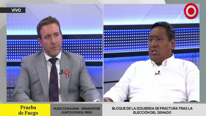 Senador Hugo Ccahuana cuestiona justificación de Silvana Robles sobre supuesto descuido en elección del Senado