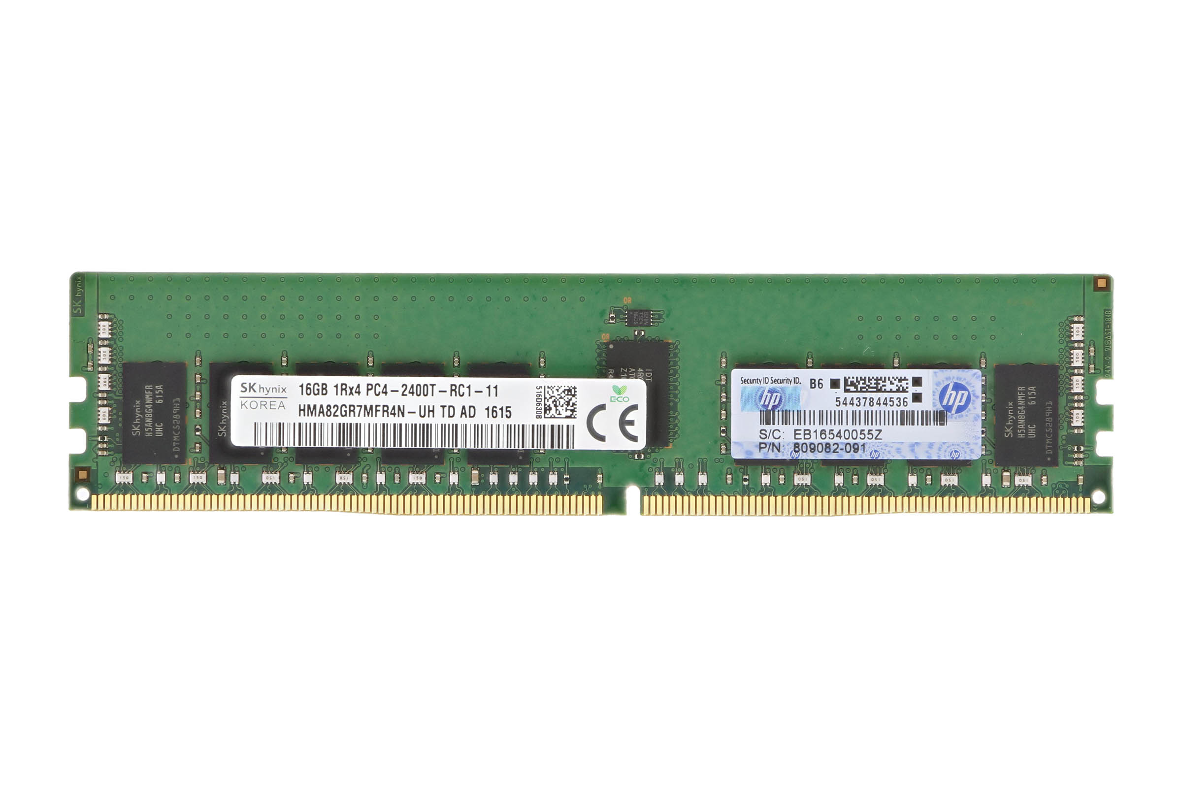 HPE 16GB PC4-2400T-R 1Rx4 ECC 809082-091, 805349-B21, 819411-001