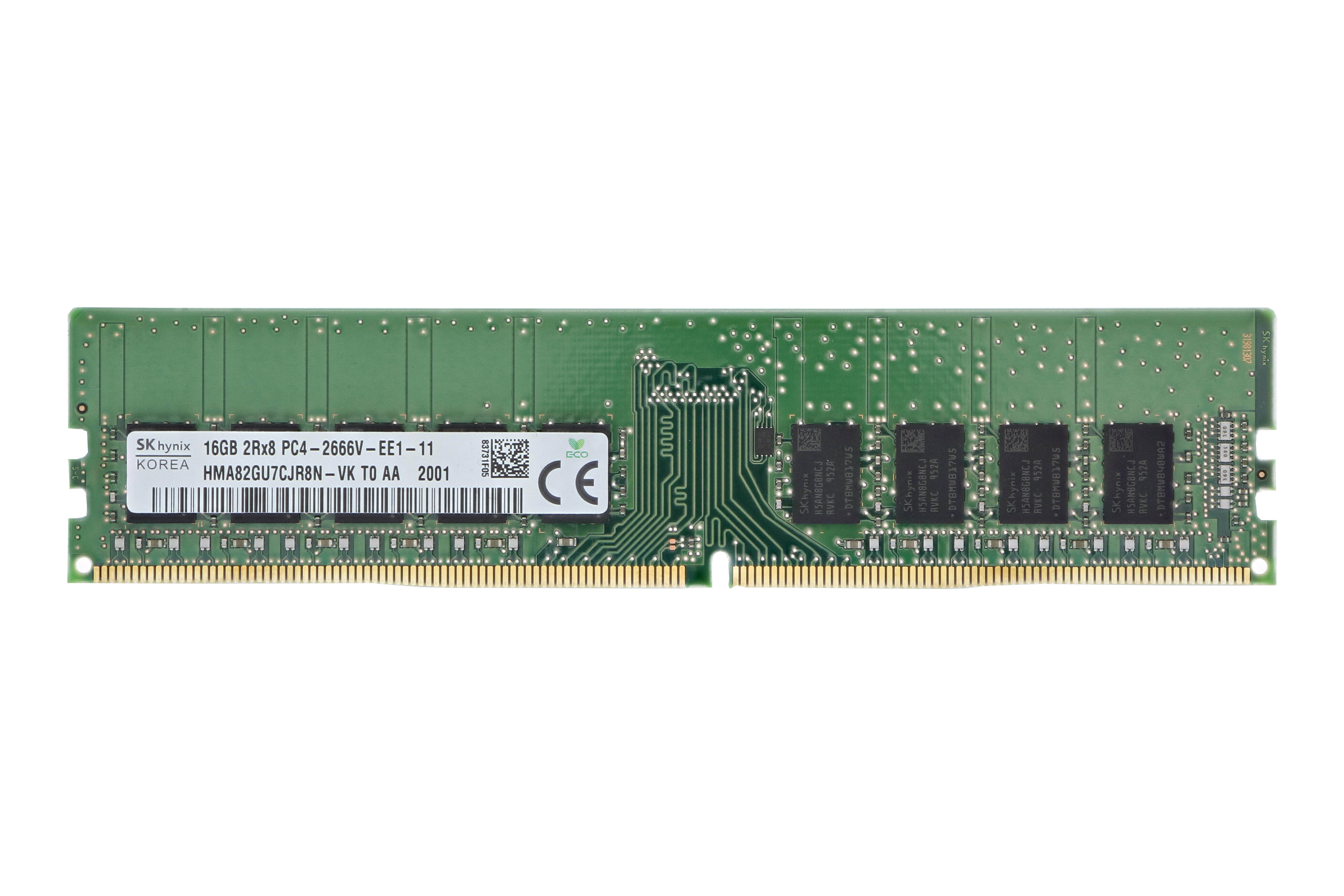 Hynix 16GB PC4-2666V-E 2Rx8 ECC HMA82GU7CJR8N-VK