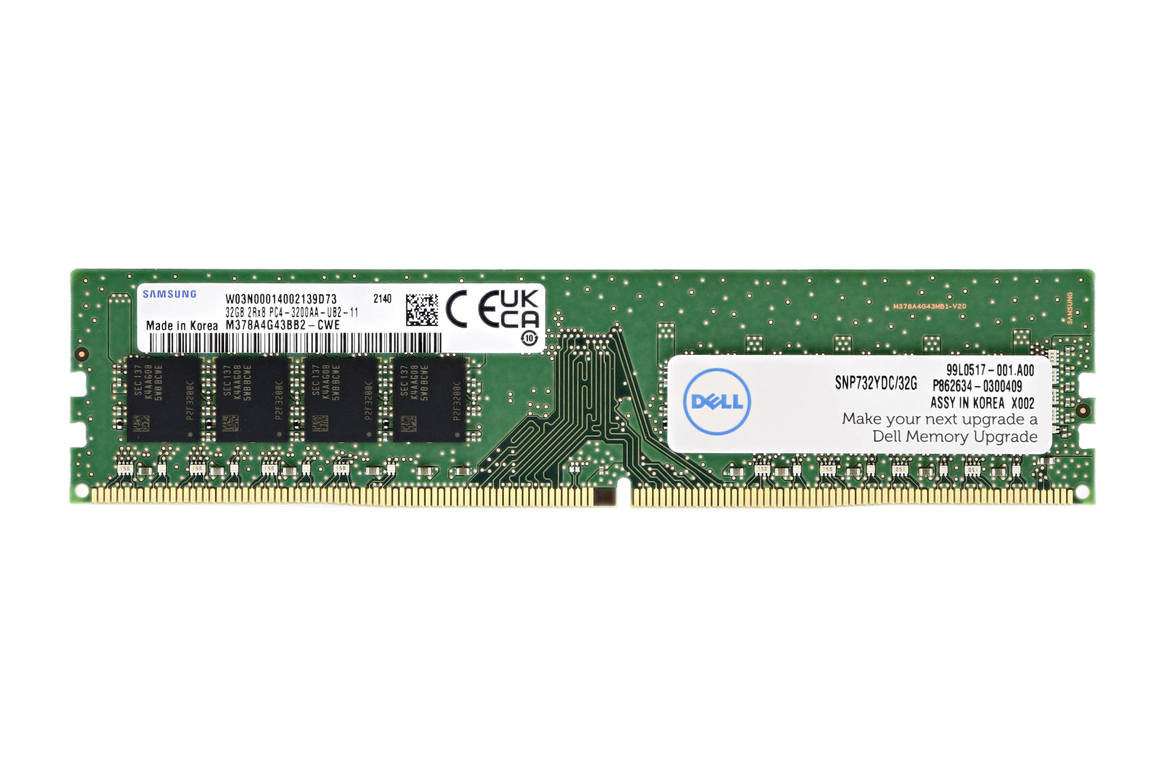 DELL ノートパソコン メモリ32GB　vostro3245 Dell 32GB PC4-3200AA-U 2Rx8 Non-ECC 732YD | Buy Online