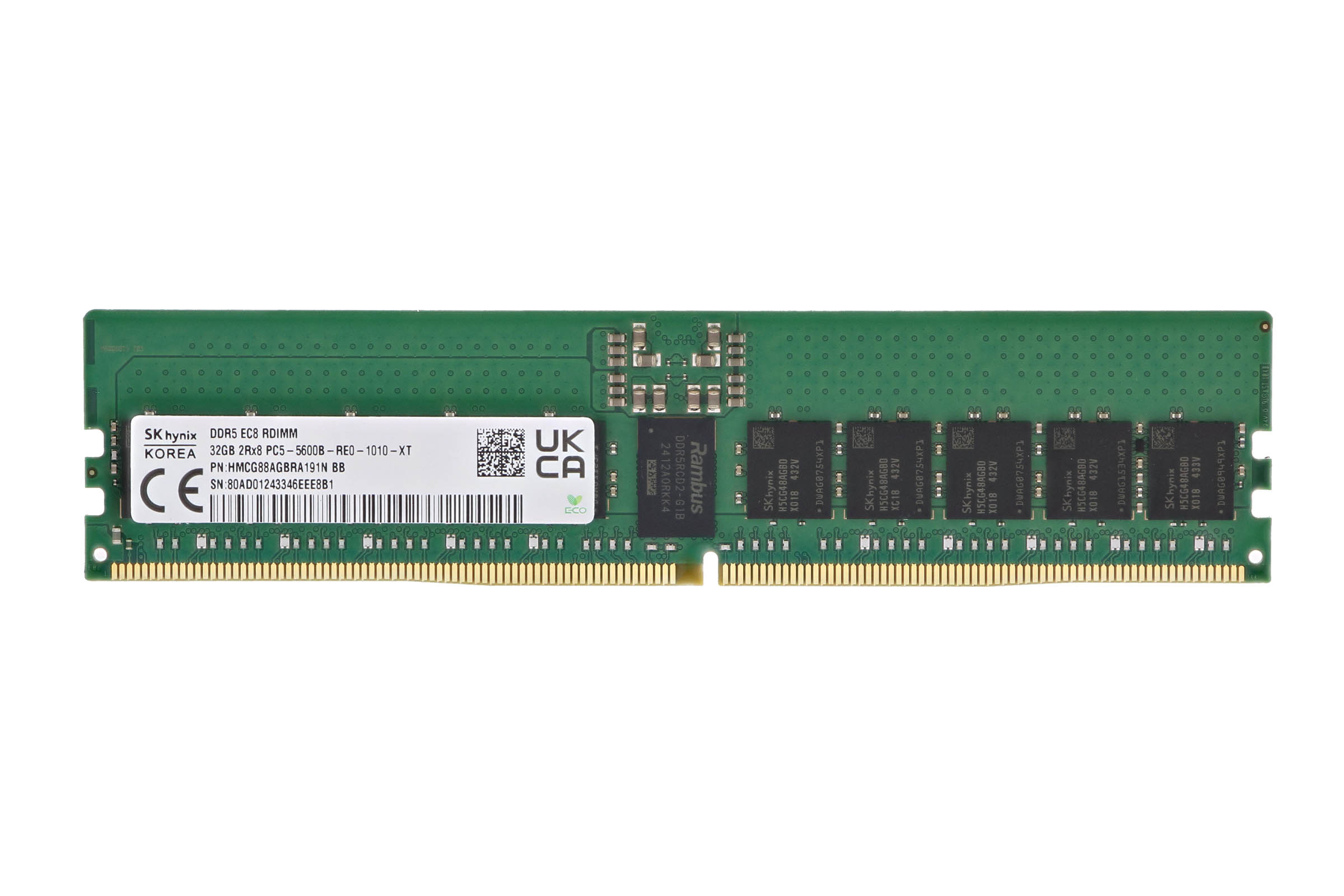 Hynix 32GB 2RX8 PC5-5600 RDIMM DDR5 ECC Server Memory Module