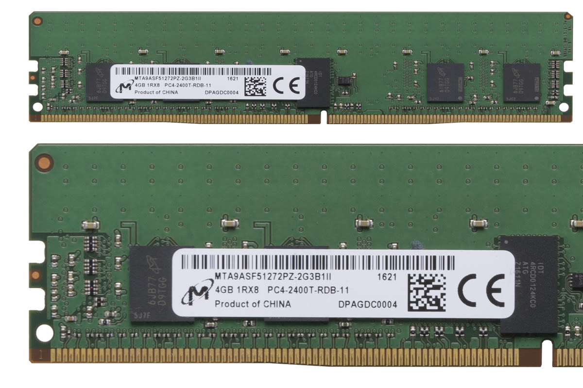 Micron 4GB PC4-2400T-R 1Rx8 ECC MTA9ASF51272PZ-2G3 | Buy Online