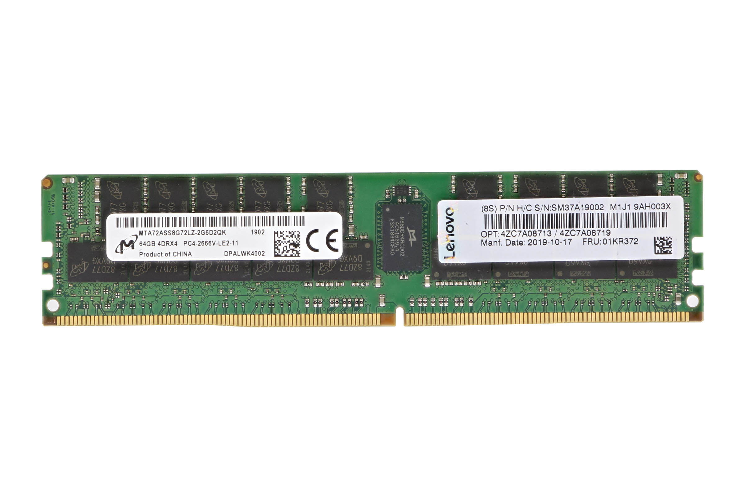 HPE 64GB PC4-2666V-R 4DRx4 ECC 840759-091 815101-B21 850882-001