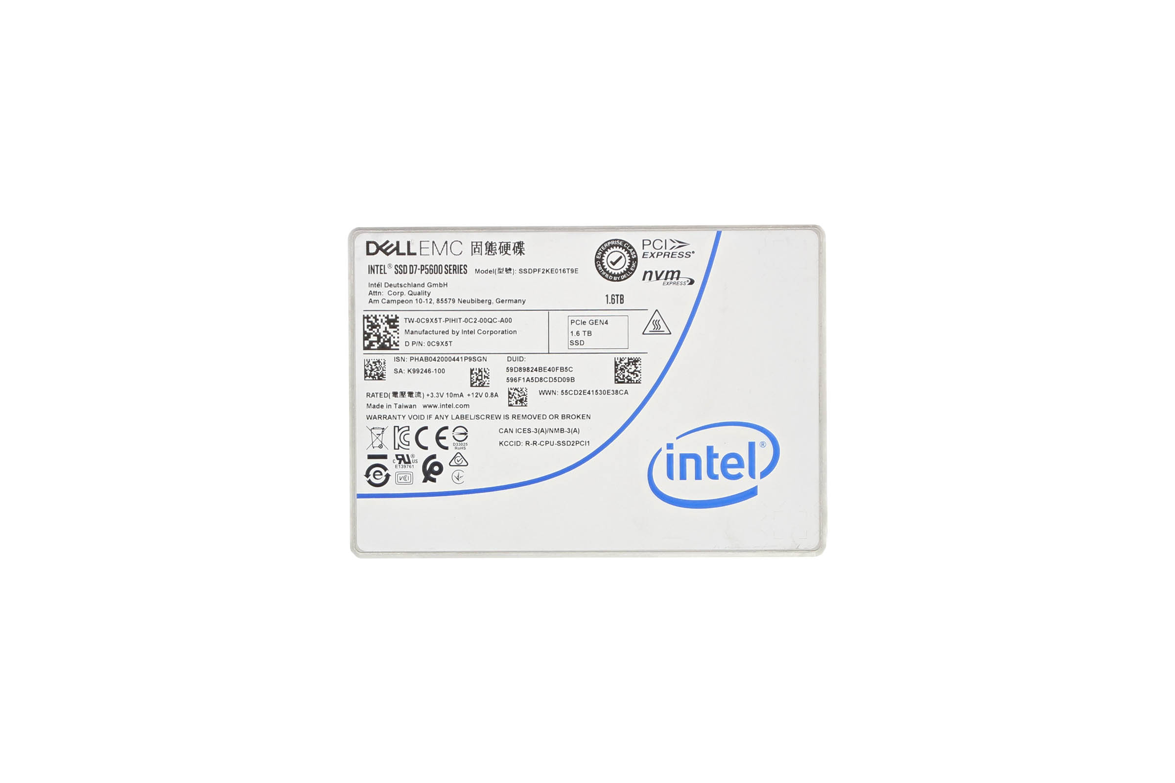 Dell 1.6TB PCIe NVMe Gen4 2.5 Dell 1.6TB PCIe NVMe Gen4 2.5