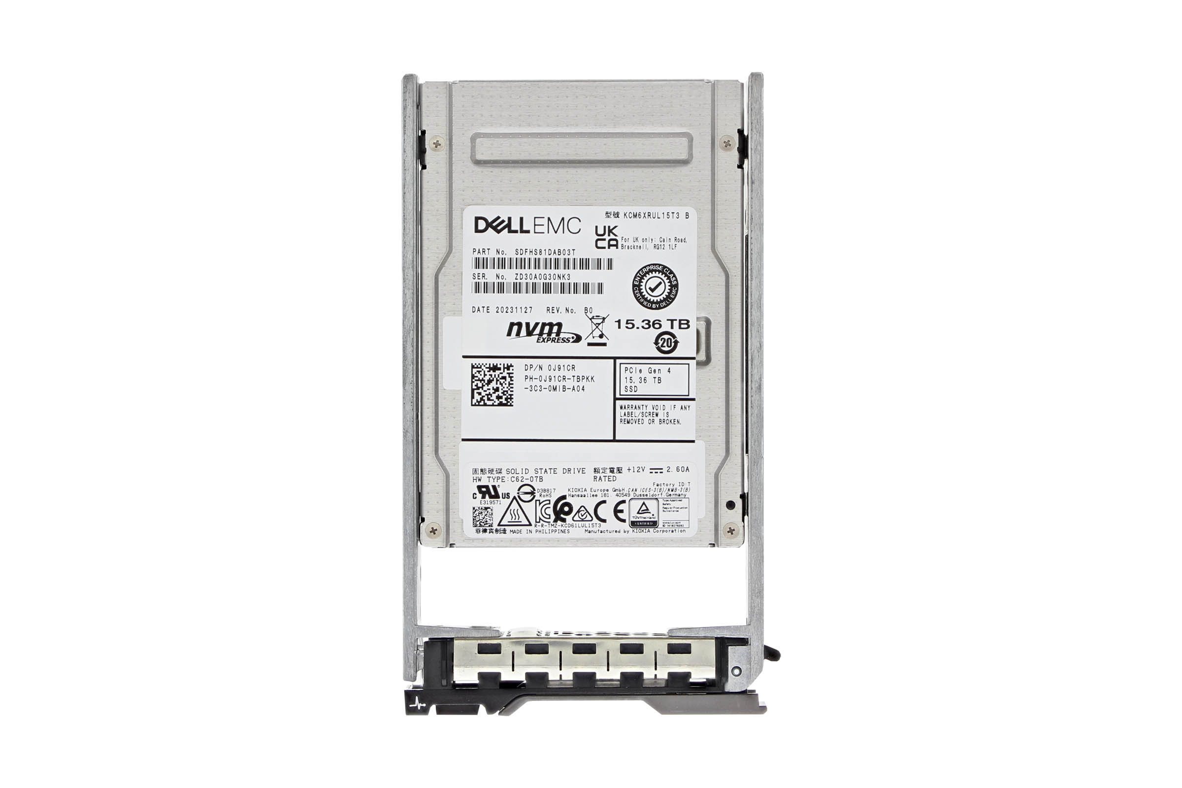 Dell 15.36TB PCIe NVMe Gen4 2.5