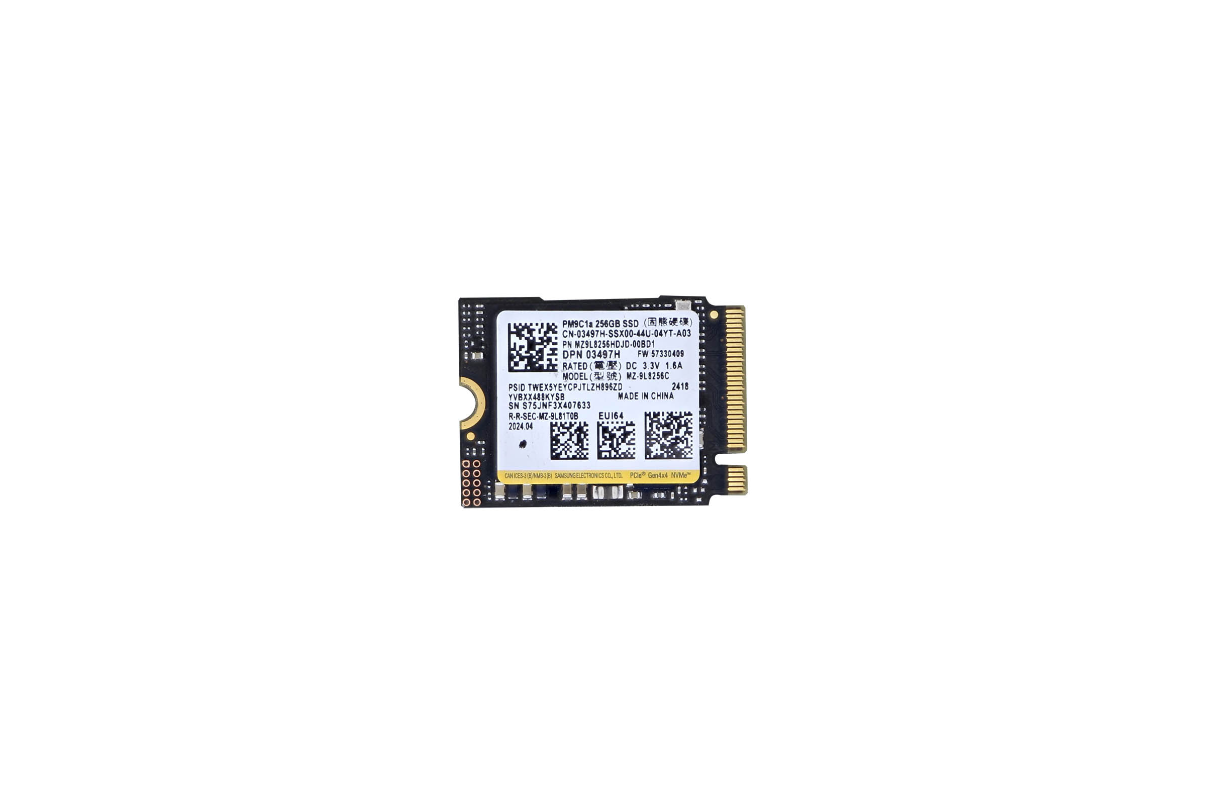 Dell 256GB PCIe NVMe Gen4 New Pull M.2 2230 SSD 3497H | Buy Online