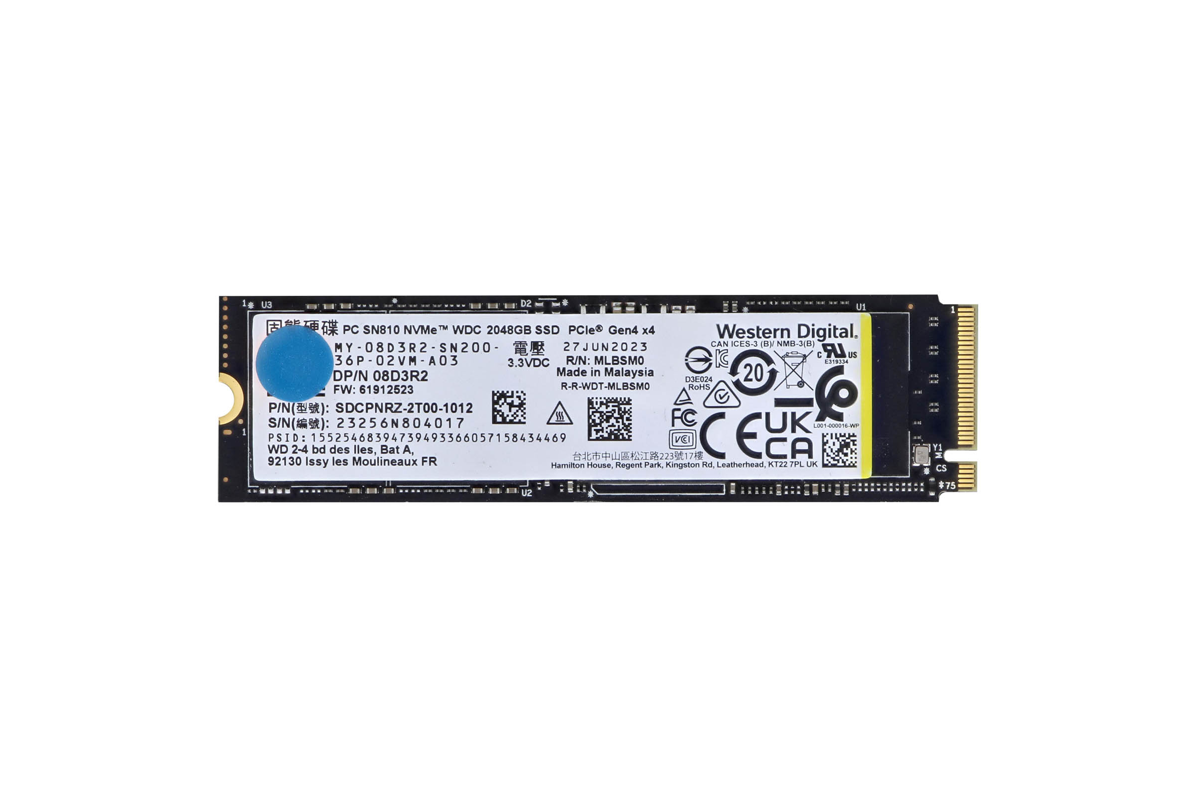 Dell 2TB PCIe NVMe Gen4 M.2 2280 SSD 8D3R2 | Buy Online