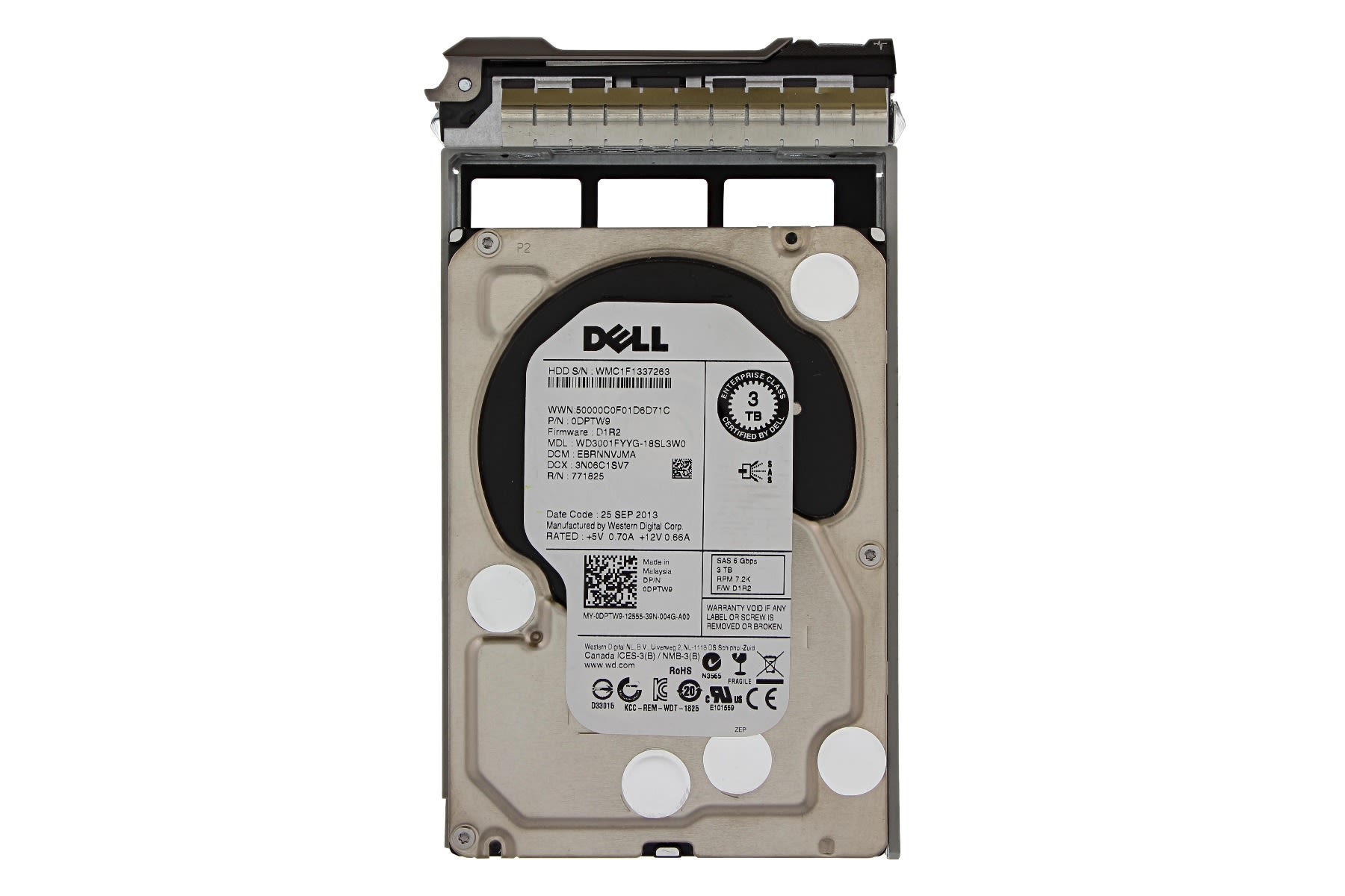 Dell 3TB Disco Rigido 3.5" 14X4H 6G 7.2K SAS 014X4H - Foto 6
