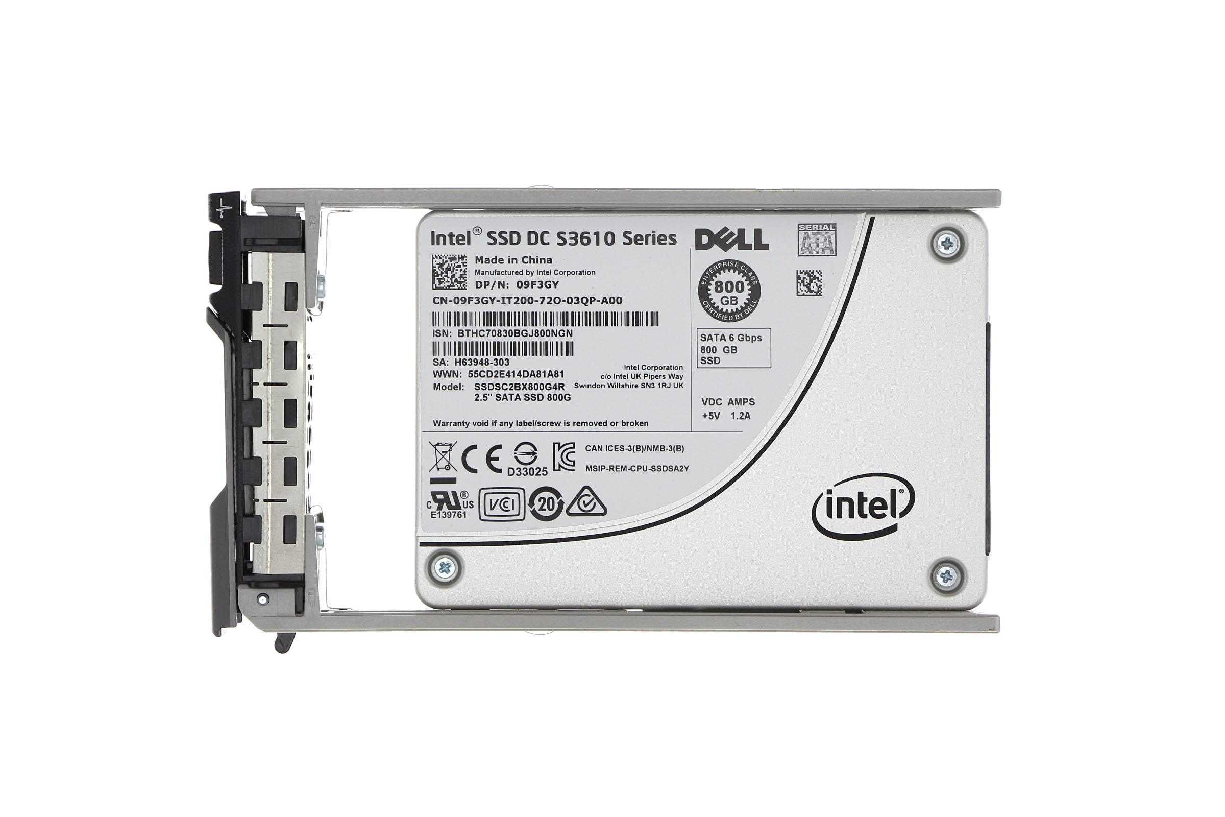 Dell 800GB SSD SATA 2.5 MLC 9F3GY