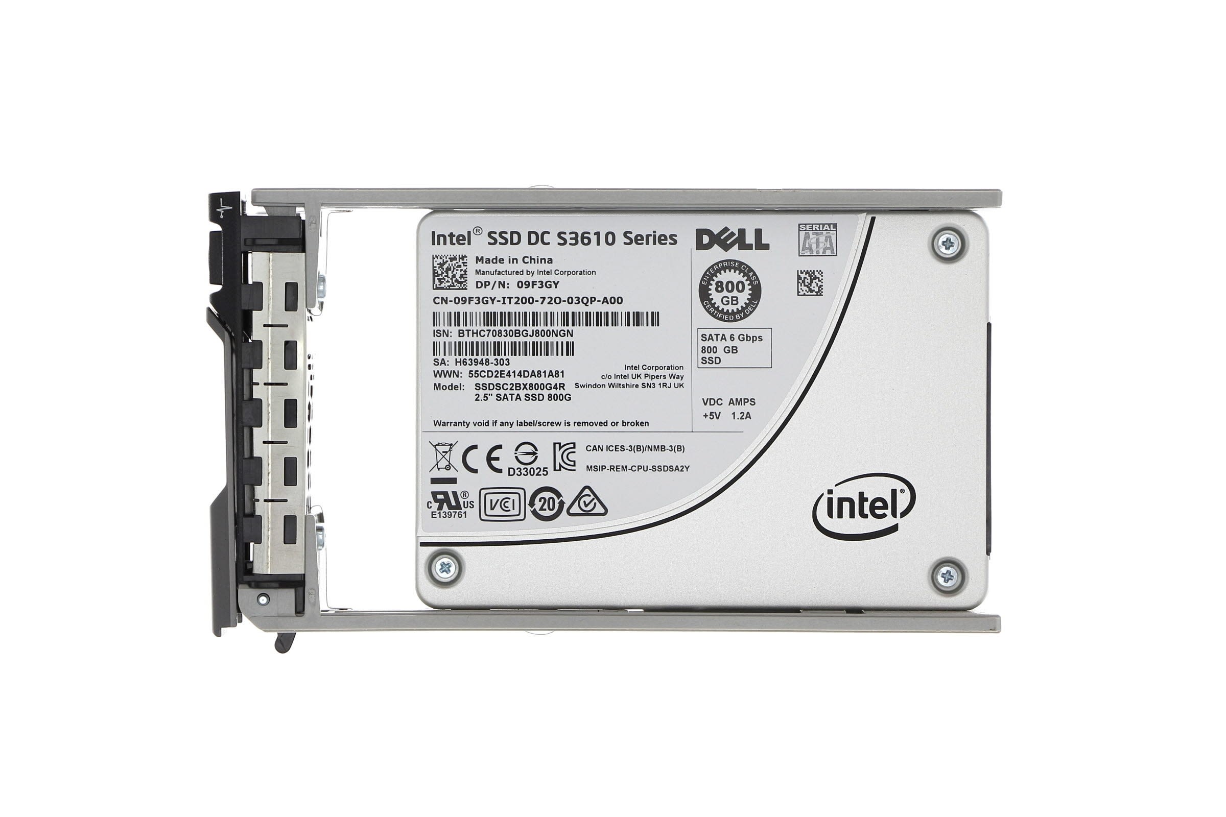 エンタープライズSSD】Intel SSD 800GB 9F3GY - 800GB Intel SSD DC