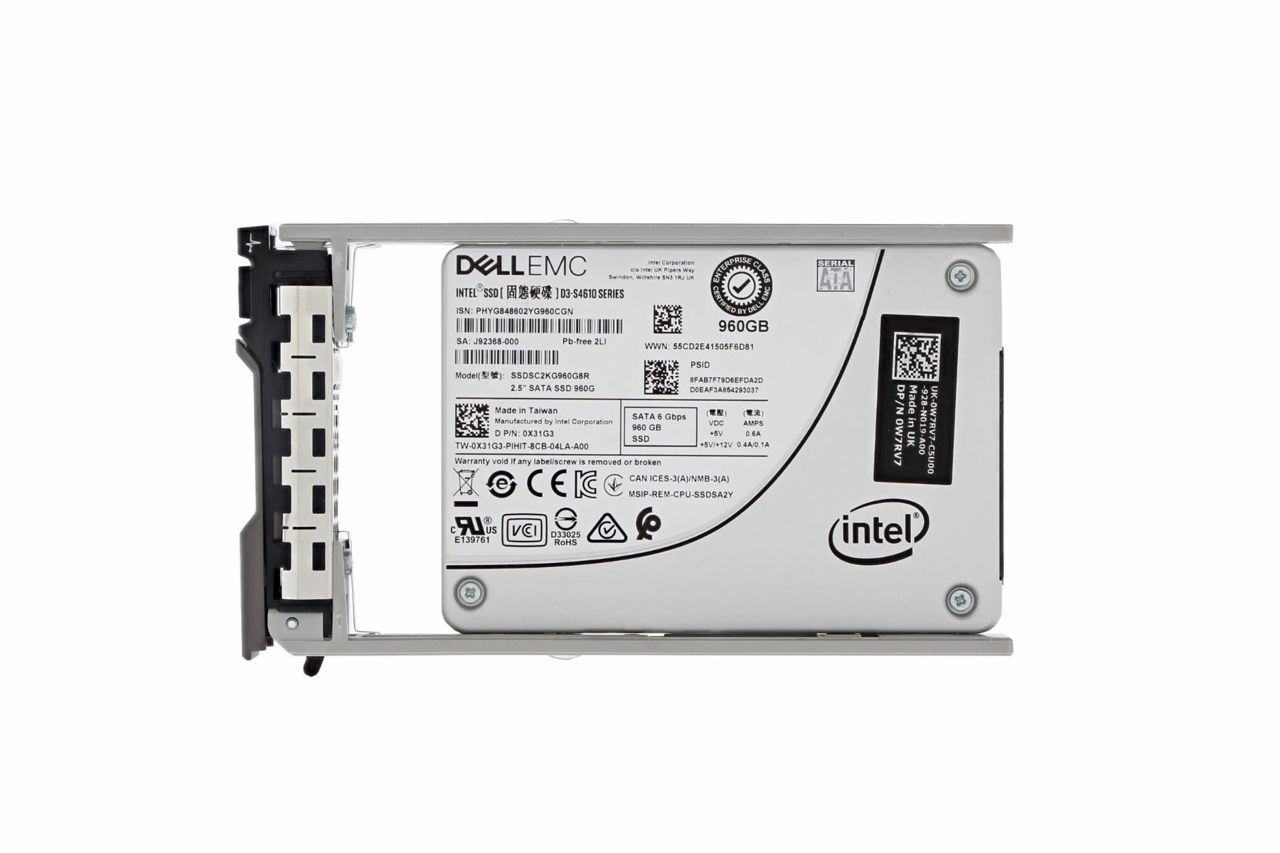 D3 S4610 Ssd Intel 960gb 960gb Ssd Intel S4610 960gb SSDSC2KG960G8