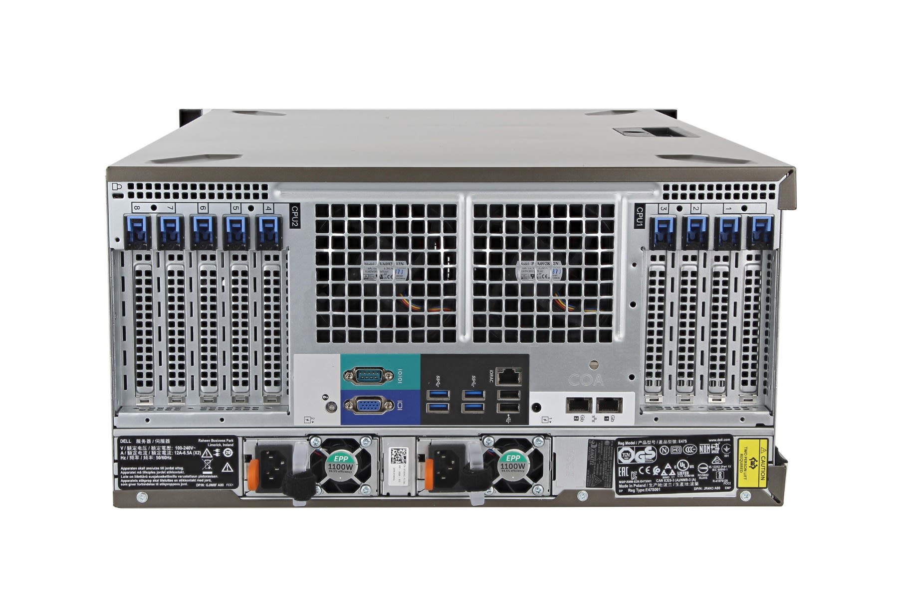 Poweredge 440 Rear View Dell PowerEdge T640-R Refurbished Rackmount