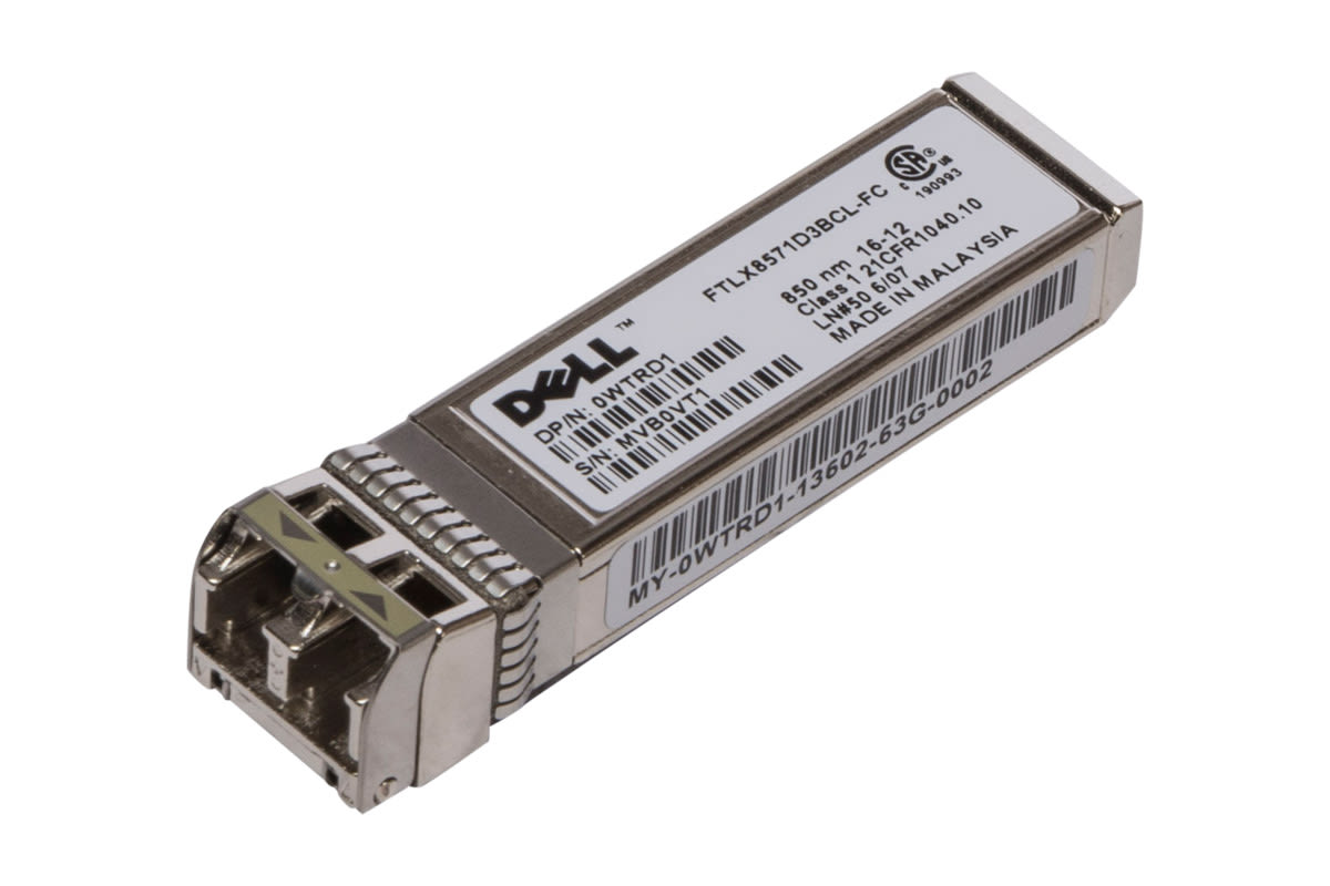 Dell Finisar 10GbE SFP+ Fiber Transceiver – FTLX8571D3BCL-FC, WTRD1, 0WTRD1