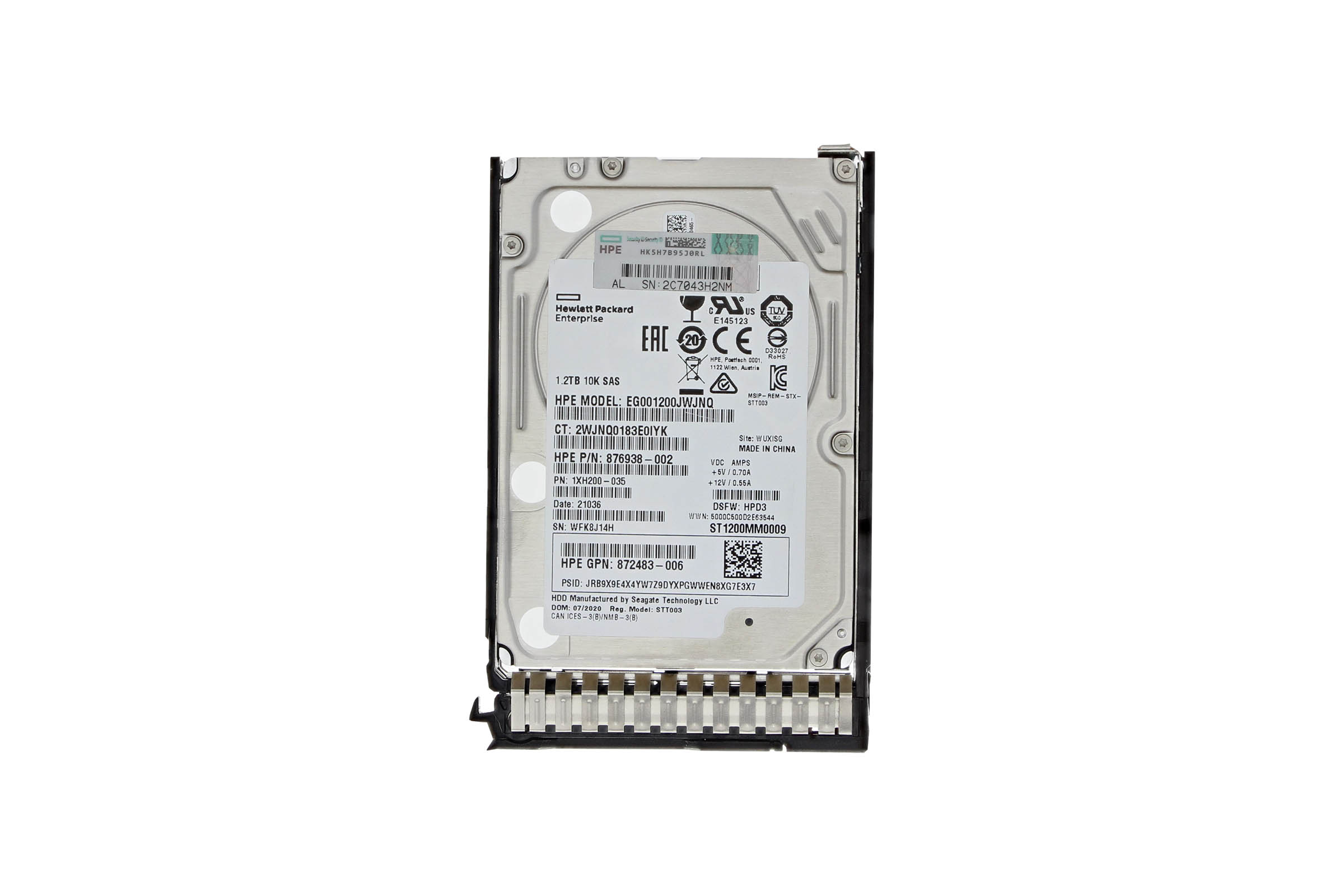 HP 1.2TB 10k SAS 2.5