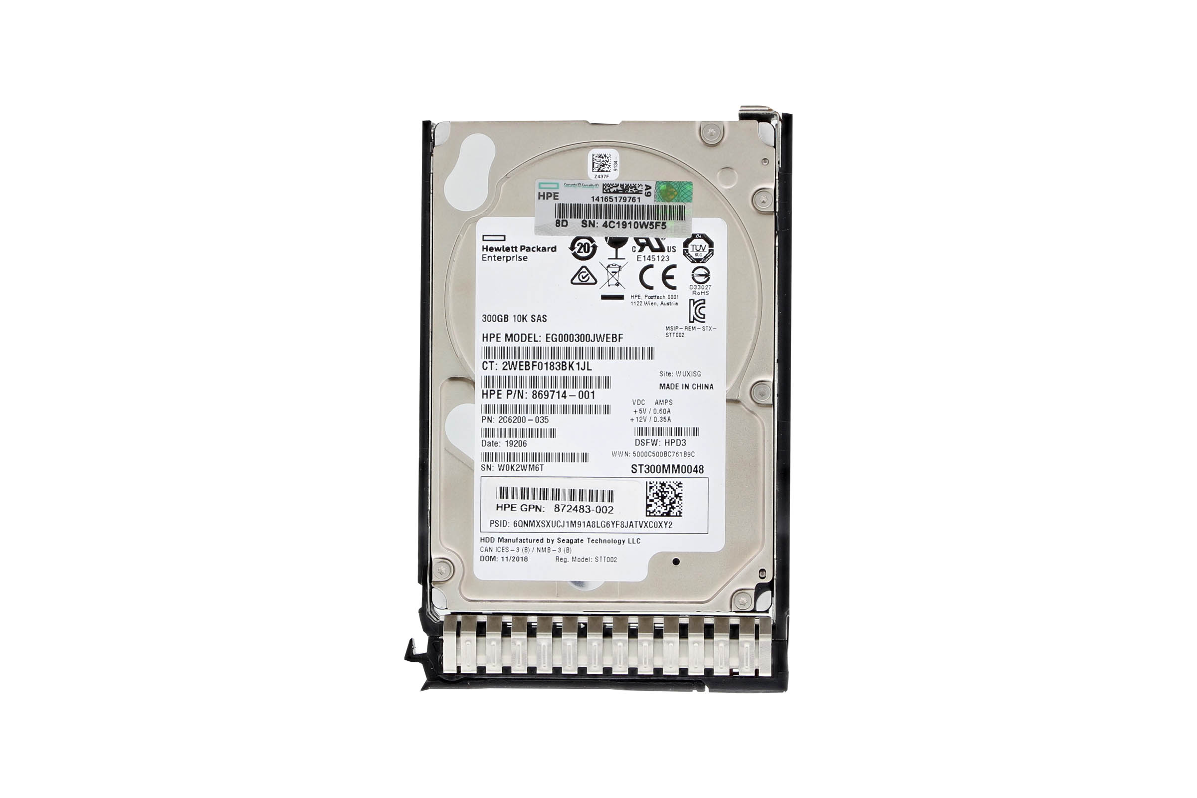 872735-001 HP 300GB 10k SAS 2.5 872735-001 HP 300GB 10k SAS 2.5