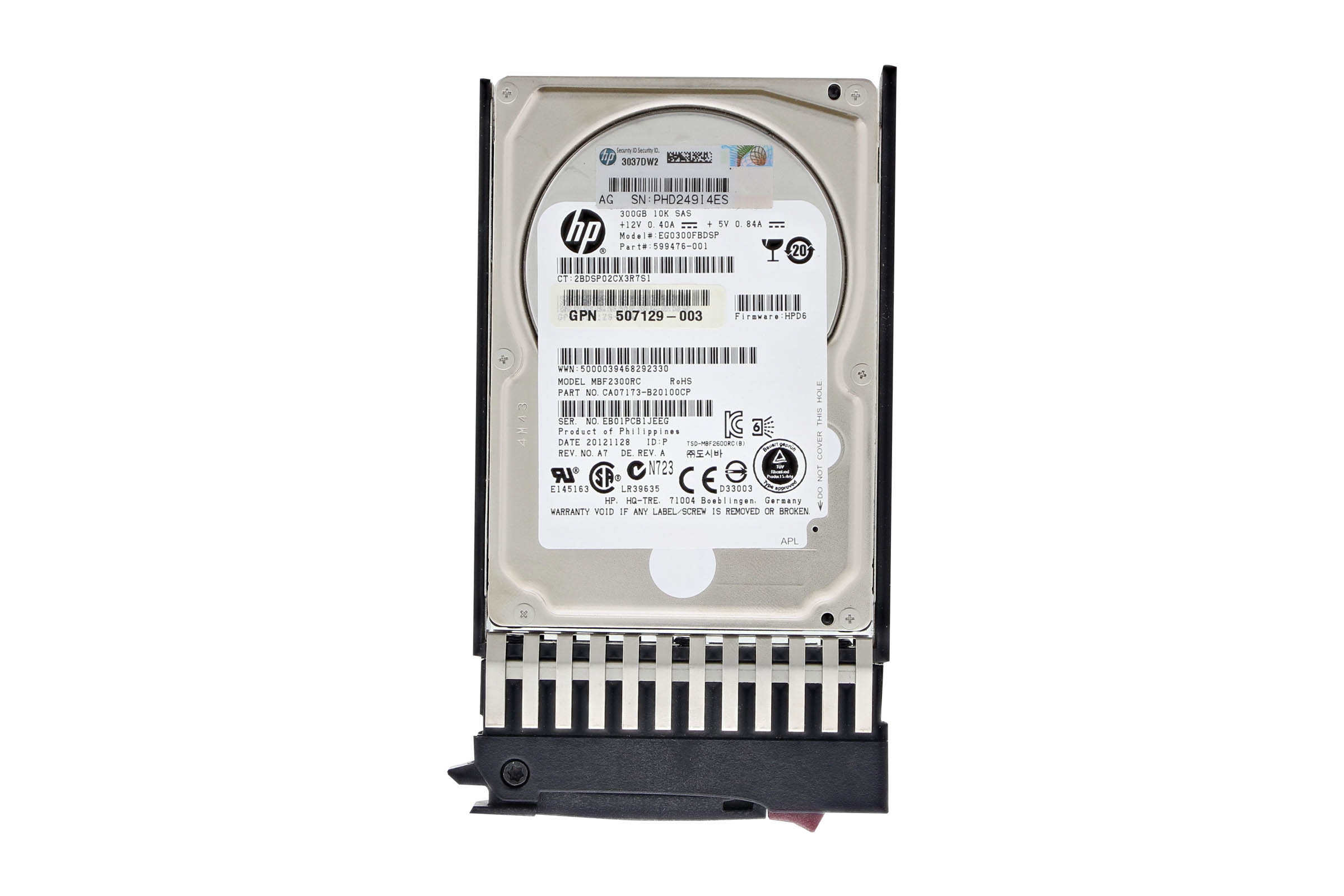 幸せなふたりに贈る結婚祝い HP 507284-001 300GB SAS 10K デュアルポート ホットプラグ可能 内蔵ハードディスク