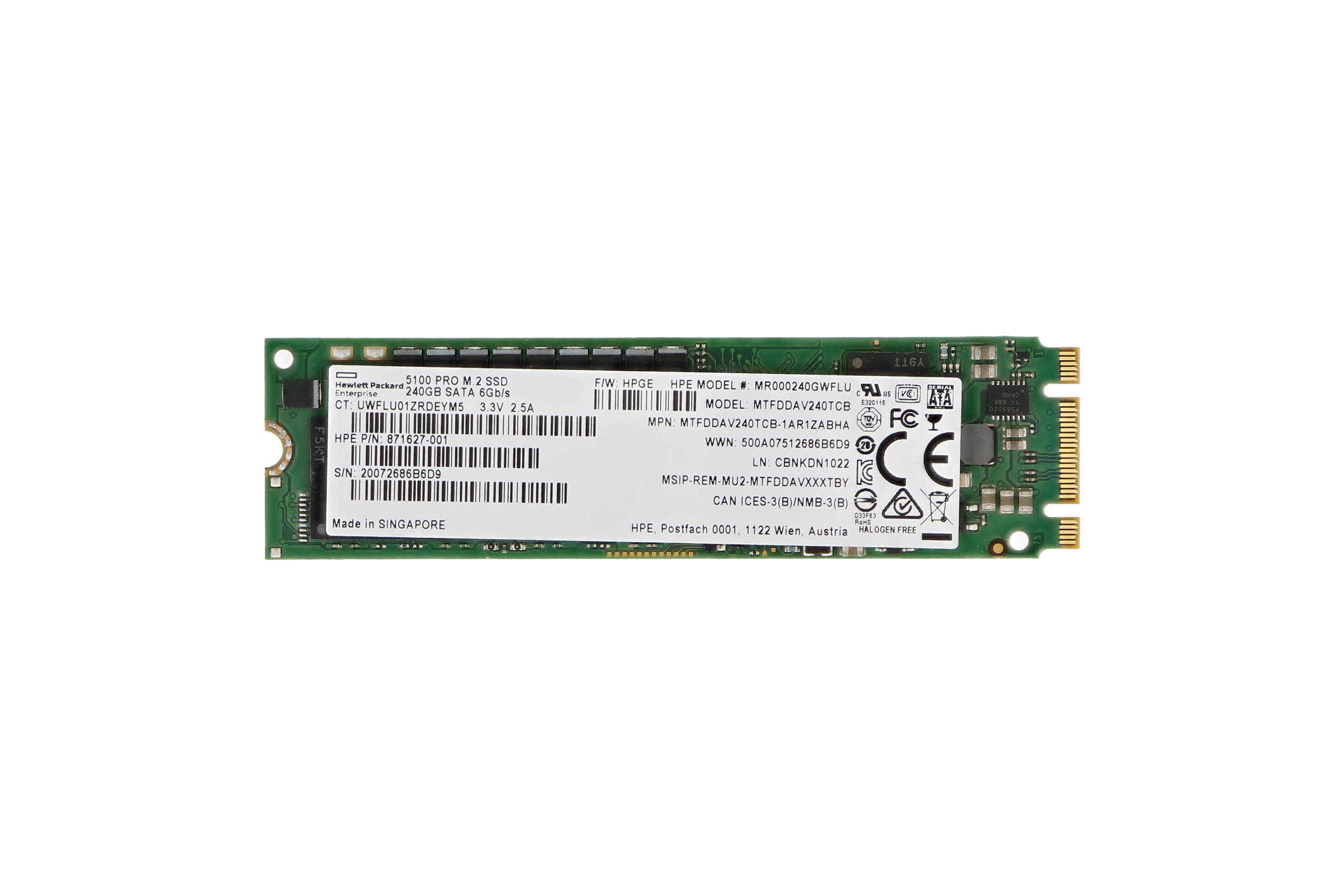HP 240GB SATA M.2 2280 6G SSD MU 875850-001 | Buy Online