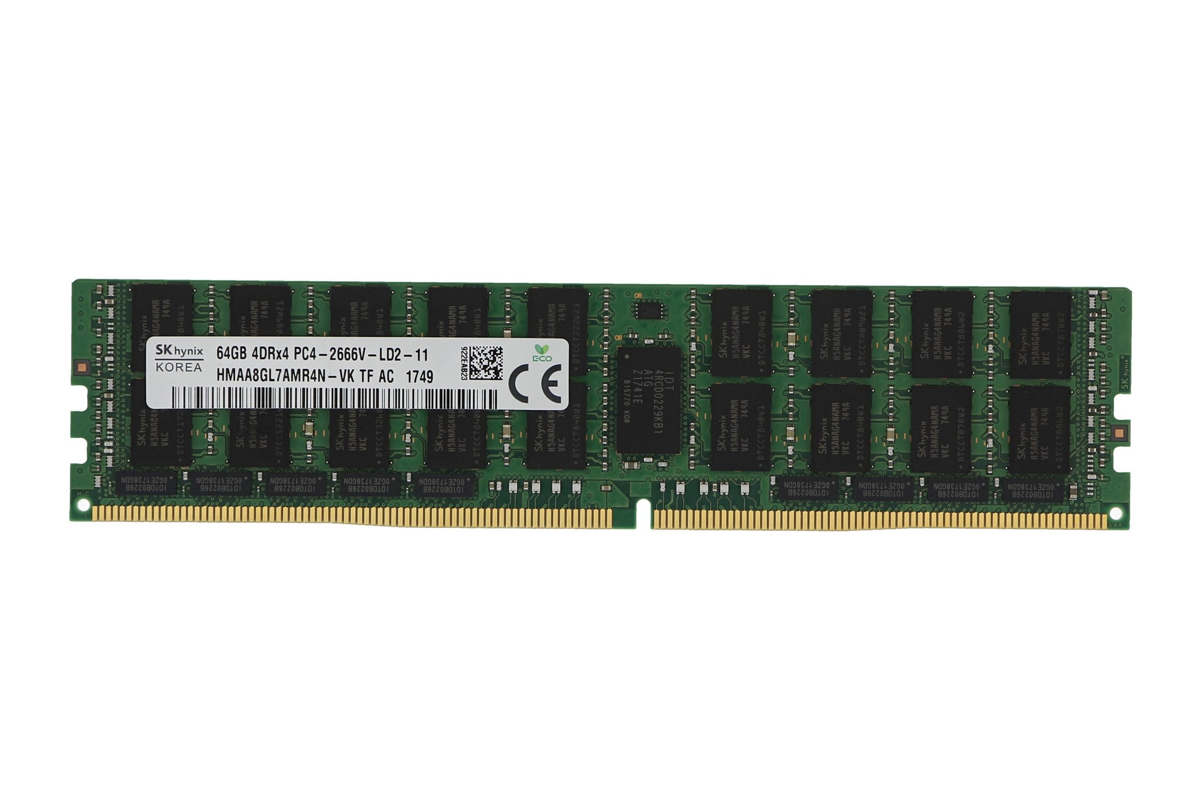 HPE純正 64GB DDR4-2666 ECC LRDIMM ×4枚256GB HPE 64GB PC4-2666V-L 4DRx4 ECC 840759-091 815101-B21 850882-001