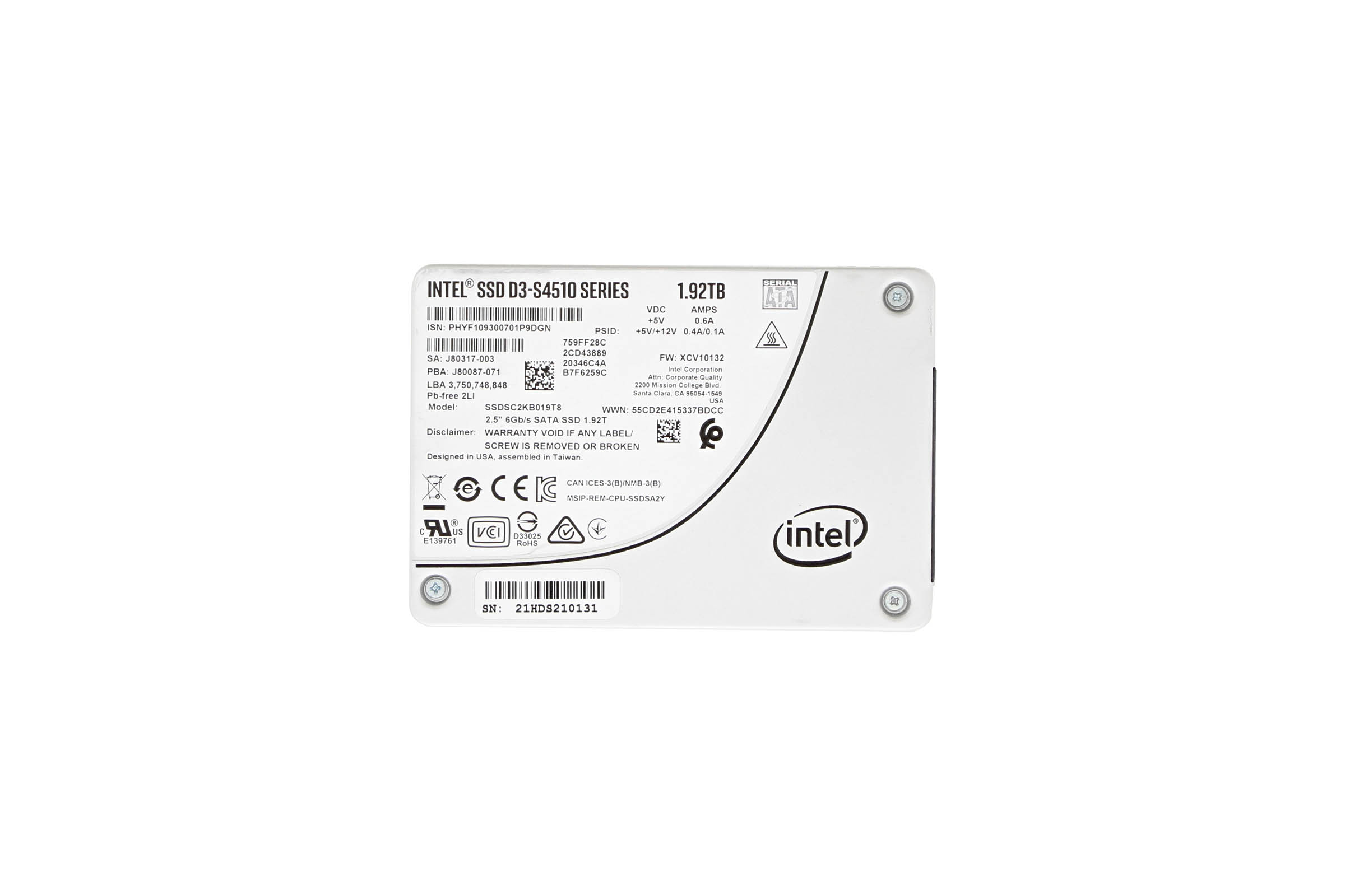 Intel 1.92TB SATA 2.5