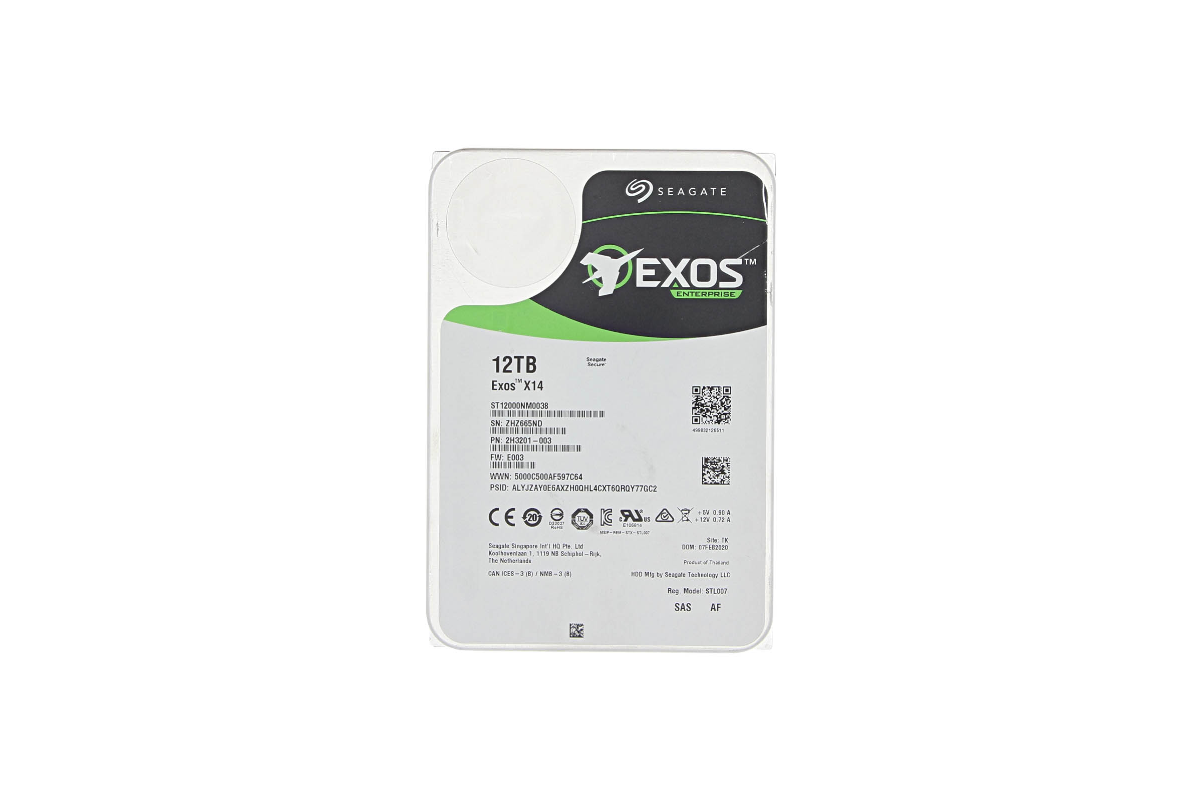 Seagate 12TB SAS 7.2k 3.5