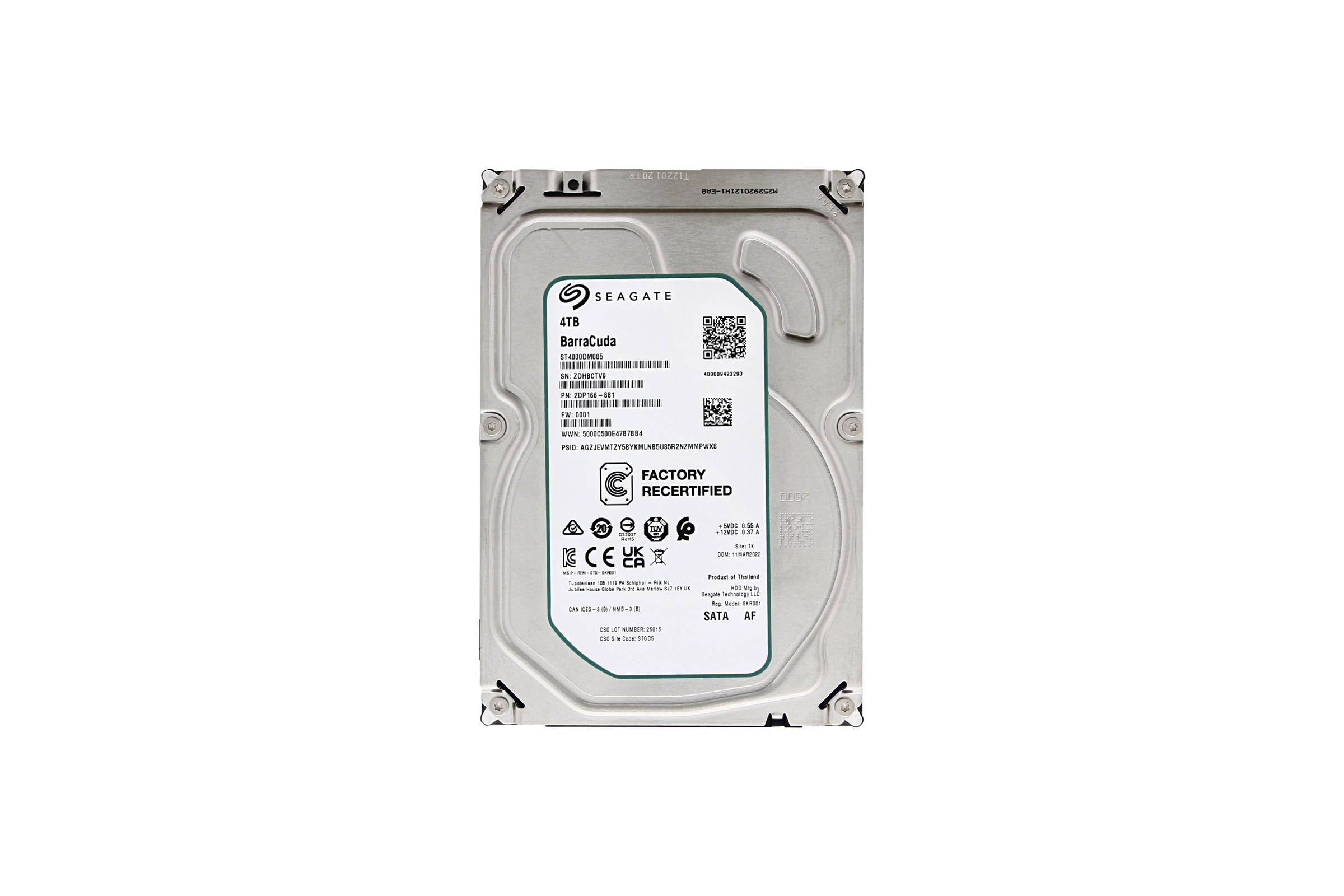 Seagate Barracuda HDD Seagate Barracuda 4TB 中古① 4TB HDD 未使用品